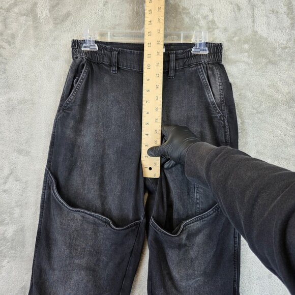 Forever 21 Premium Pants Womens Small Black Denim Jogger Carpenter Style - Picture 3 of 10